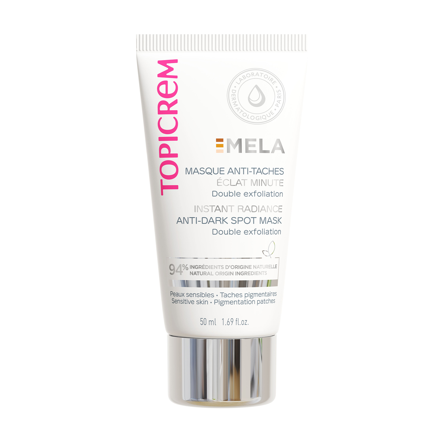 Освітлювальна маска для обличчя Topicrem Mela Instant Radiance Anti-Dark Spot Mask для сяяння шкіри, 50 мл